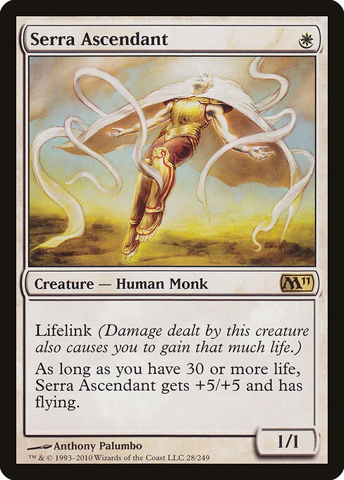 Serra Ascendant, carta Magic di tipo Creature — Human Monk illustrata da Anthony Palumbo
