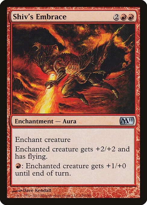 Shiv's Embrace, carta Magic di tipo Enchantment — Aura illustrata da Dave Kendall