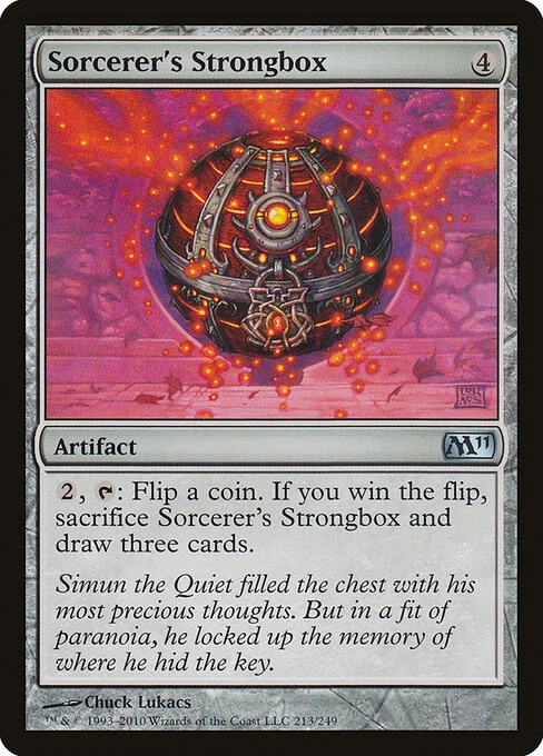 Sorcerer's Strongbox, carta Magic di tipo Artifact illustrata da Chuck Lukacs