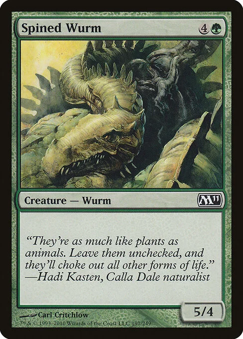 Spined Wurm, carta Magic di tipo Creature — Wurm illustrata da Carl Critchlow