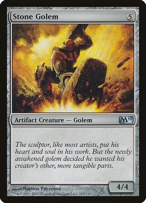 Stone Golem, carta Magic di tipo Artifact Creature — Golem illustrata da Martina Pilcerova
