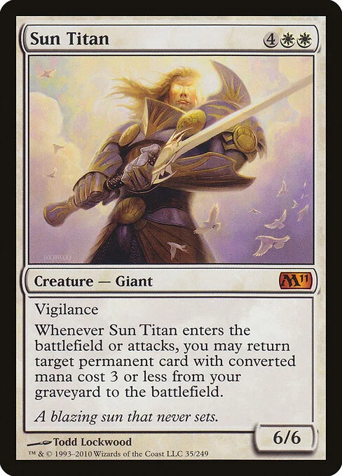 Sun Titan, carta Magic di tipo Creature — Giant illustrata da Todd Lockwood