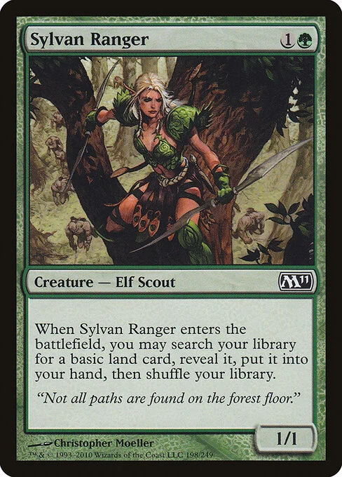 Sylvan Ranger, carta Magic di tipo Creature — Elf Scout Ranger illustrata da Christopher Moeller