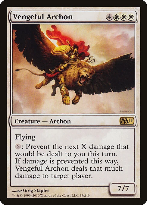 Vengeful Archon, carta Magic di tipo Creature — Archon illustrata da Greg Staples