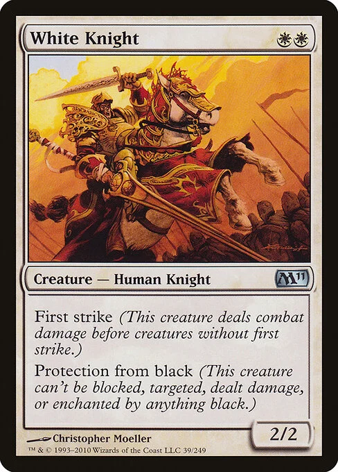 White Knight, carta Magic di tipo Creature — Human Knight illustrata da Christopher Moeller