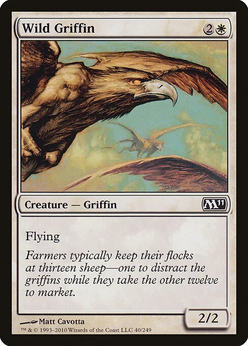 Wild Griffin, carta Magic di tipo Creature — Griffin illustrata da Matt Cavotta
