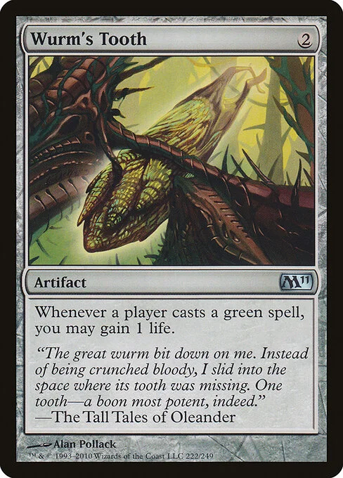 Wurm's Tooth, carta Magic di tipo Artifact illustrata da Alan Pollack