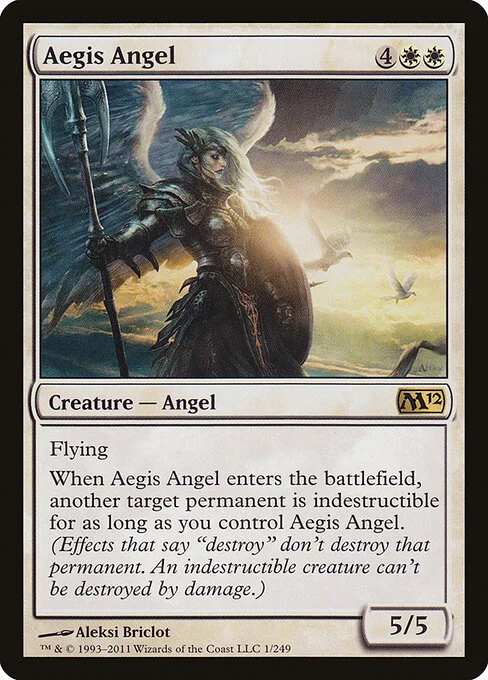 Aegis Angel, carta Magic di tipo Creature — Angel illustrata da Aleksi Briclot