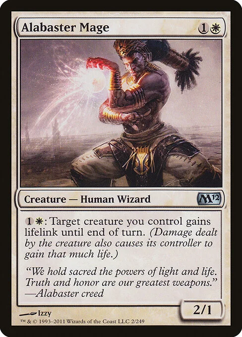 Alabaster Mage, carta Magic di tipo Creature — Human Wizard illustrata da Izzy