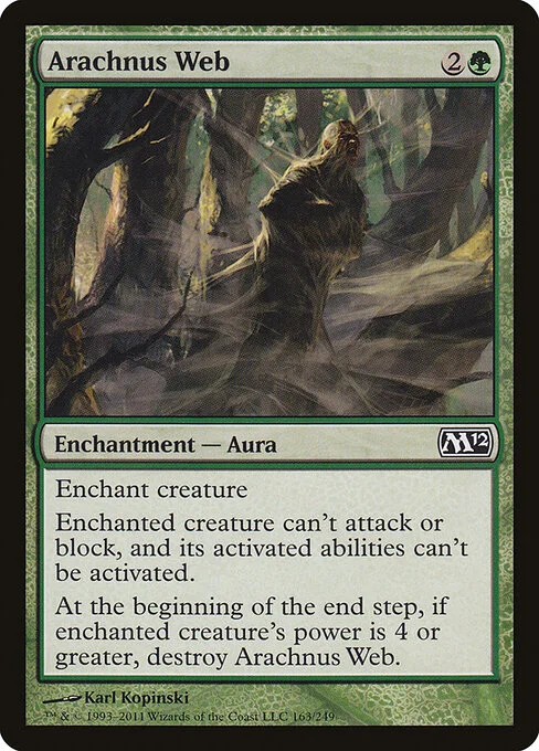 Arachnus Web, carta Magic di tipo Enchantment — Aura illustrata da Karl Kopinski
