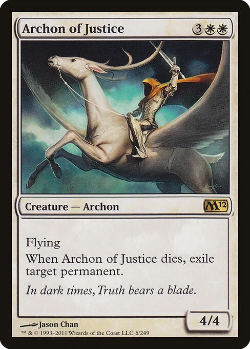 Archon of Justice, carta Magic di tipo Creature — Archon illustrata da Jason Chan