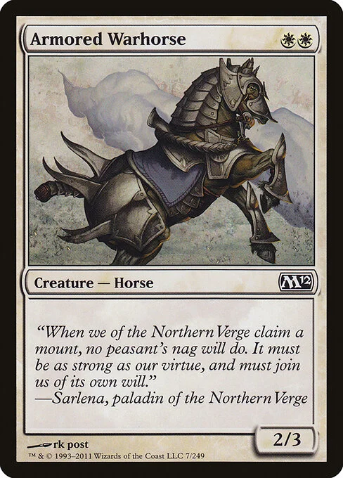 Armored Warhorse, carta Magic di tipo Creature — Horse illustrata da rk post