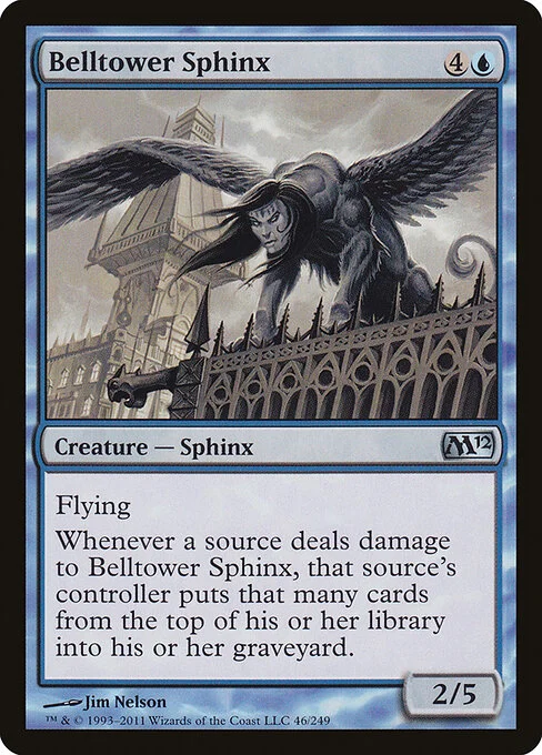 Belltower Sphinx, carta Magic di tipo Creature — Sphinx illustrata da Jim Nelson
