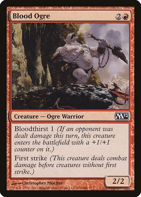 Blood Ogre, carta Magic di tipo Creature — Ogre Warrior illustrata da Christopher Moeller