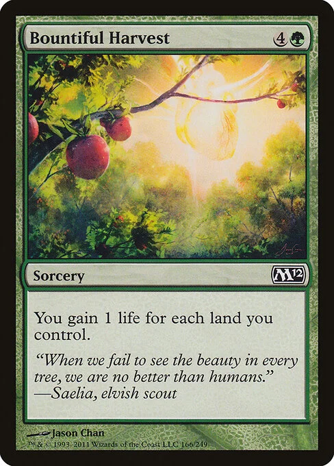 Bountiful Harvest, carta Magic di tipo Sorcery illustrata da Jason Chan