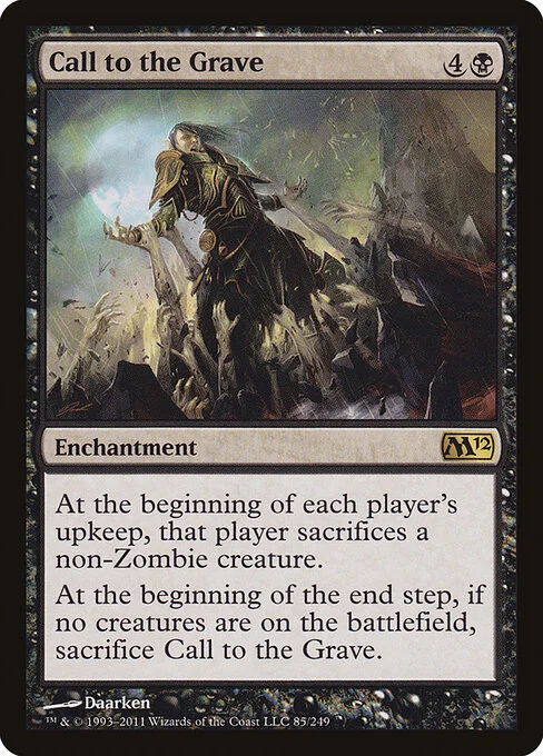Call to the Grave, carta Magic di tipo Enchantment illustrata da Daarken
