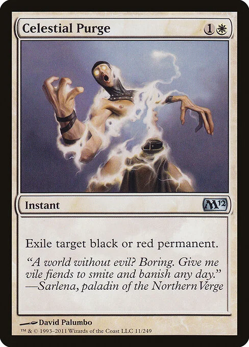 Celestial Purge, carta Magic di tipo Instant illustrata da David Palumbo