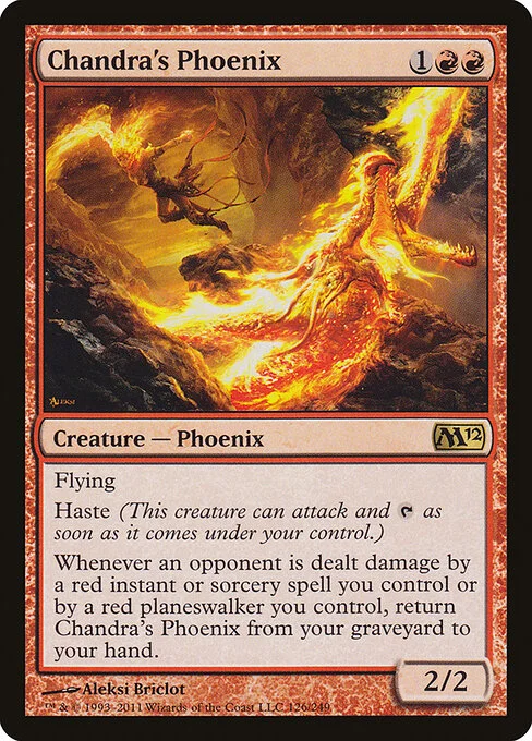 Chandra's Phoenix, carta Magic di tipo Creature — Phoenix illustrata da Aleksi Briclot