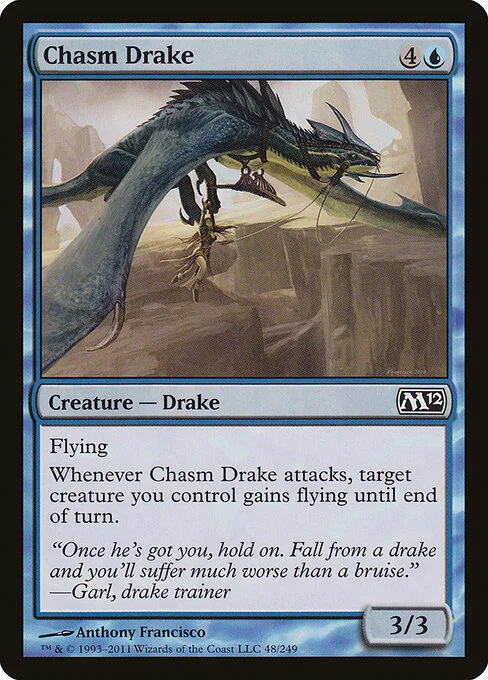 Chasm Drake, carta Magic di tipo Creature — Drake illustrata da Anthony Francisco