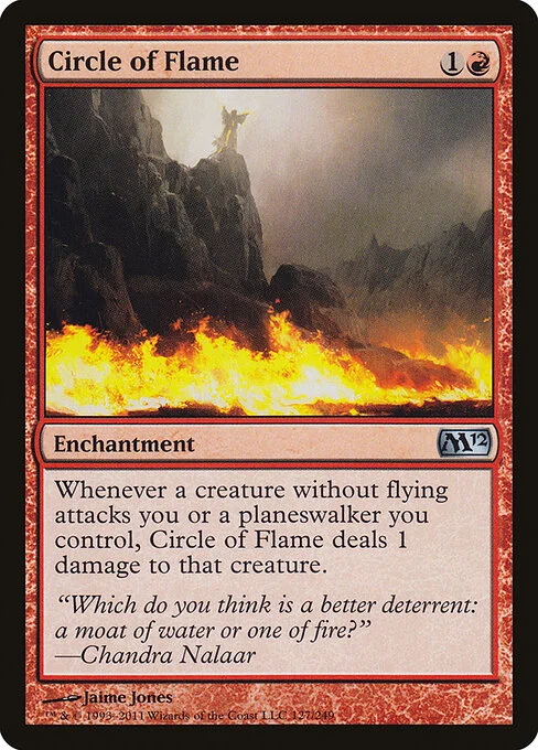 Circle of Flame, carta Magic di tipo Enchantment illustrata da Jaime Jones