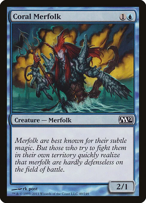Coral Merfolk, carta Magic di tipo Creature — Merfolk illustrata da rk post