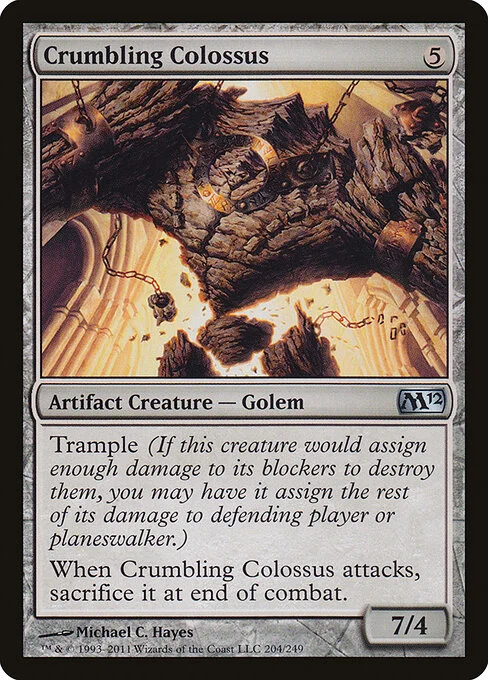 Crumbling Colossus, carta Magic di tipo Artifact Creature — Golem illustrata da Michael C. Hayes