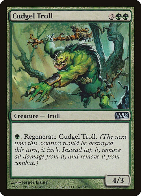 Cudgel Troll, carta Magic di tipo Creature — Troll illustrata da Jesper Ejsing