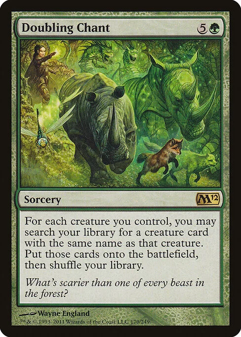 Doubling Chant, carta Magic di tipo Sorcery illustrata da Wayne England