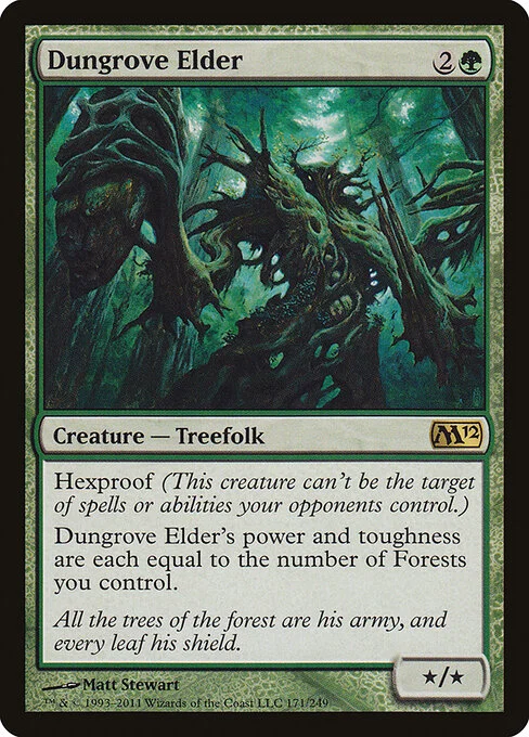 Dungrove Elder, carta Magic di tipo Creature — Treefolk illustrata da Matt Stewart