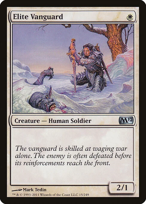Elite Vanguard, carta Magic di tipo Creature — Human Soldier illustrata da Mark Tedin