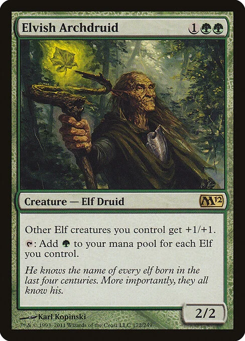 Elvish Archdruid, carta Magic di tipo Creature — Elf Druid illustrata da Karl Kopinski