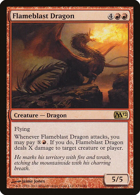 Flameblast Dragon, carta Magic di tipo Creature — Dragon illustrata da Jaime Jones