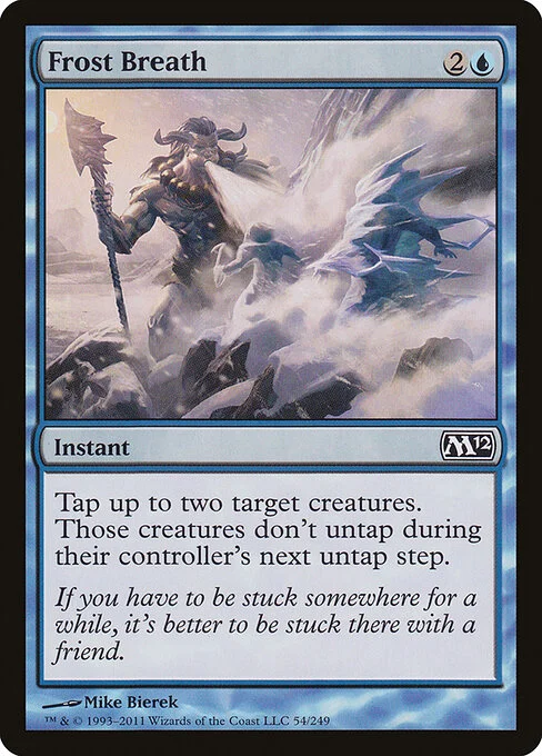 Frost Breath, carta Magic di tipo Instant illustrata da Mike Bierek