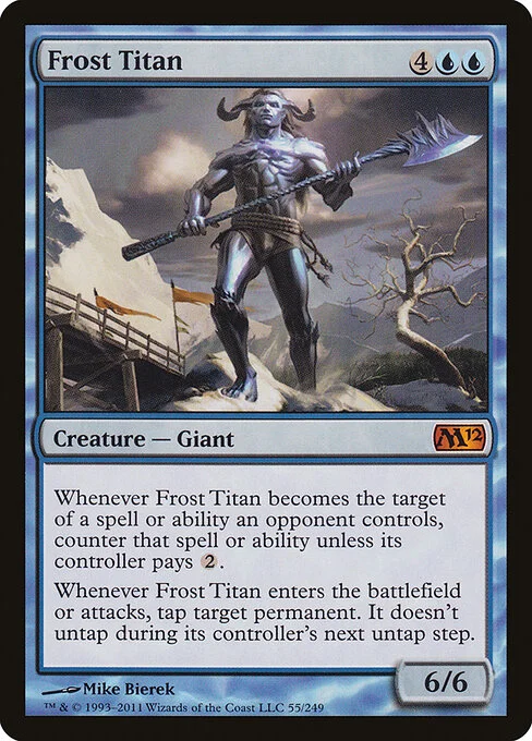 Frost Titan, carta Magic di tipo Creature — Giant illustrata da Mike Bierek