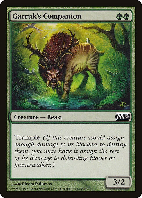 Garruk's Companion, carta Magic di tipo Creature — Beast illustrata da Efrem Palacios
