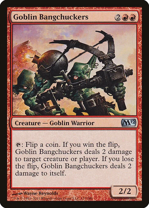Goblin Bangchuckers, carta Magic di tipo Creature — Goblin Warrior illustrata da Wayne Reynolds