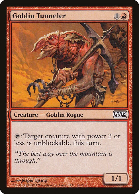 Goblin Tunneler, carta Magic di tipo Creature — Goblin Rogue illustrata da Jesper Ejsing