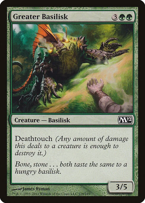 Greater Basilisk, carta Magic di tipo Creature — Basilisk illustrata da James Ryman