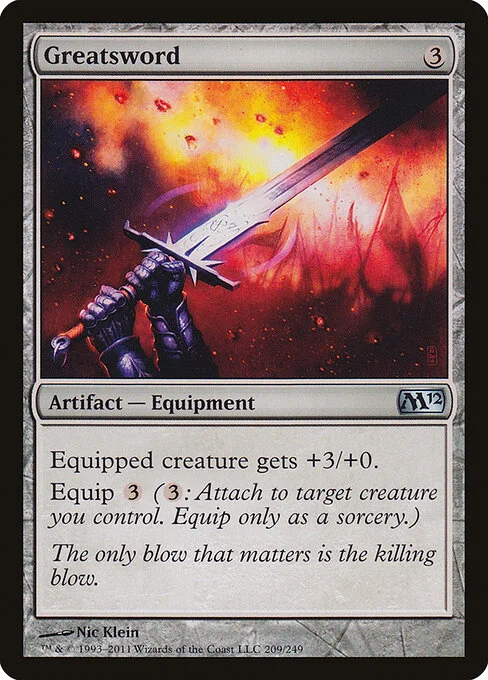 Greatsword, carta Magic di tipo Artifact — Equipment illustrata da Nic Klein
