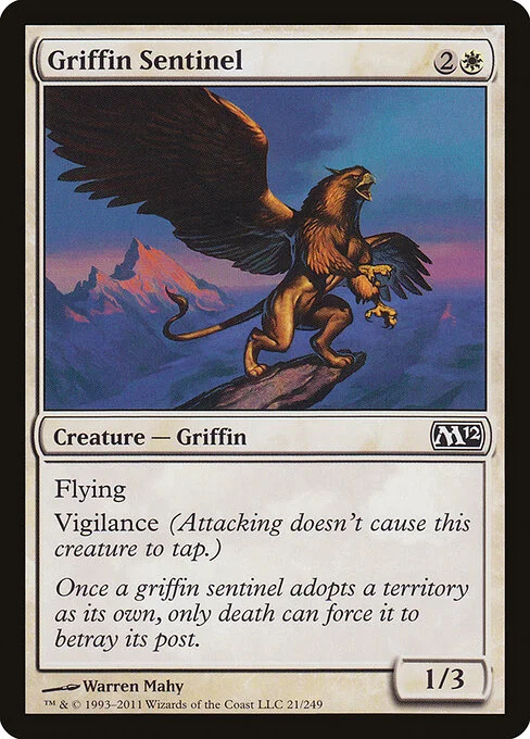 Griffin Sentinel, carta Magic di tipo Creature — Griffin illustrata da Warren Mahy