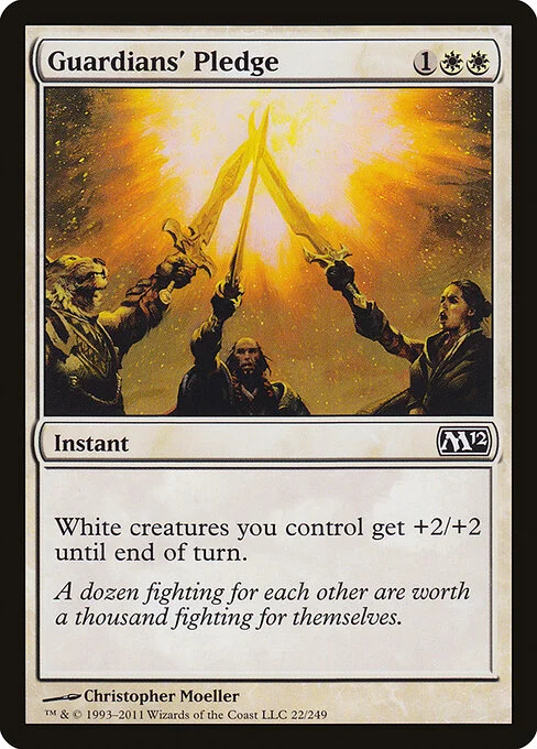 Guardians' Pledge, carta Magic di tipo Instant illustrata da Christopher Moeller