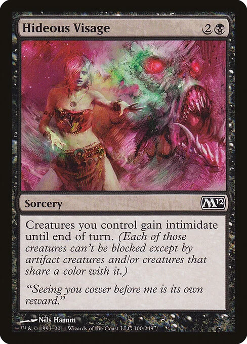 Hideous Visage, carta Magic di tipo Sorcery illustrata da Nils Hamm