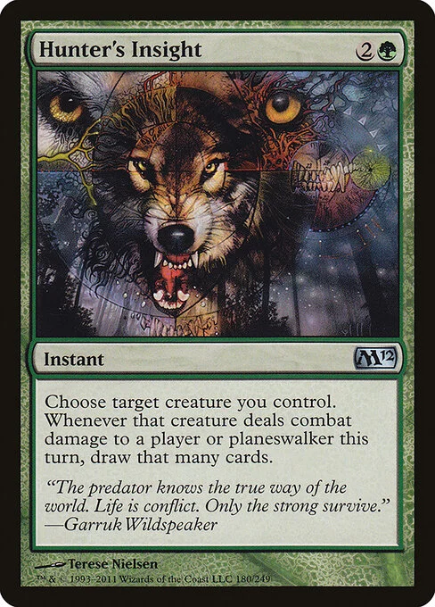Hunter's Insight, carta Magic di tipo Instant illustrata da Terese Nielsen
