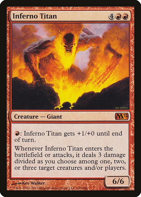 Inferno Titan, carta Magic di tipo Creature — Giant illustrata da Kev Walker
