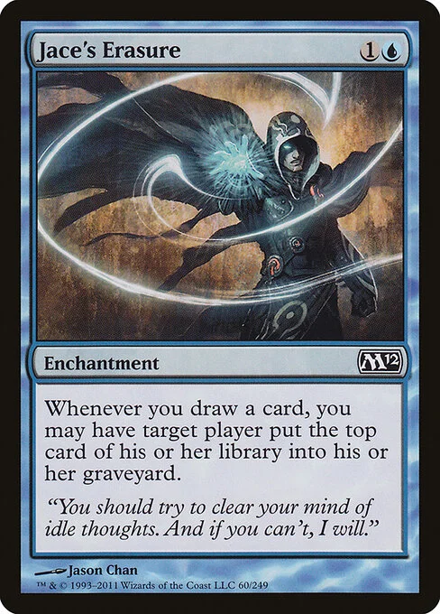 Jace's Erasure, carta Magic di tipo Enchantment illustrata da Jason Chan