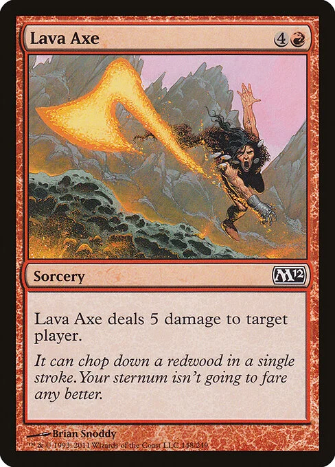 Lava Axe, carta Magic di tipo Sorcery illustrata da Brian Snõddy