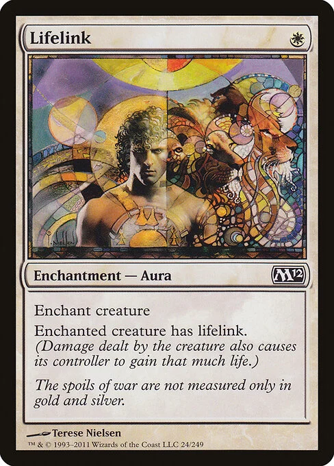 Lifelink, carta Magic di tipo Enchantment — Aura illustrata da Terese Nielsen