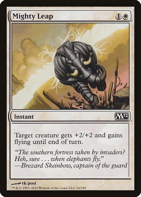 Mighty Leap, carta Magic di tipo Instant illustrata da rk post
