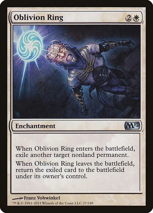 Oblivion Ring, carta Magic di tipo Enchantment illustrata da Franz Vohwinkel
