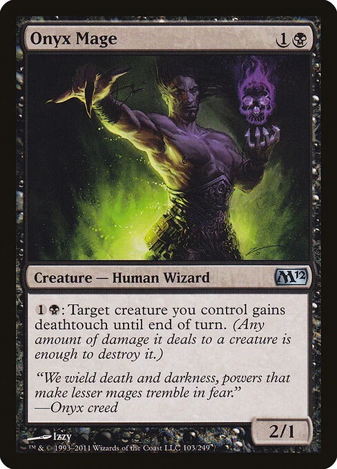 Onyx Mage, carta Magic di tipo Creature — Human Wizard illustrata da Izzy